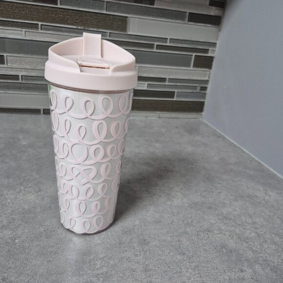 Kate Spade New York Heart Knot Thermal Travel Mug Pink Pearl 16oz - Picture 4 of 9
